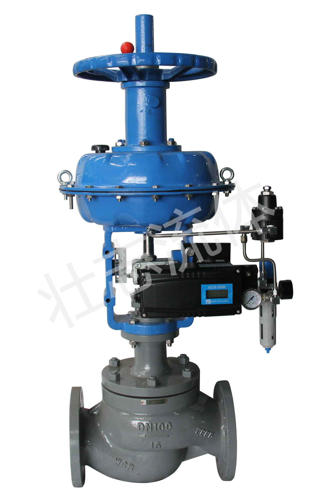 气动薄膜套筒调节阀（带顶装手轮）